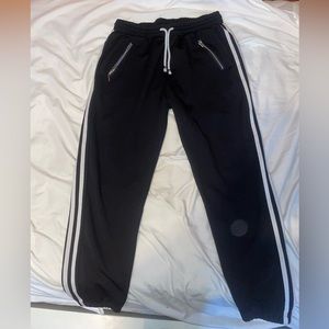 Black Satin Joggers